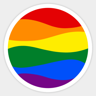 Pride Waves Circle Sticker